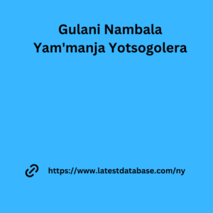 Gulani Nambala Yam'manja Yotsogolera