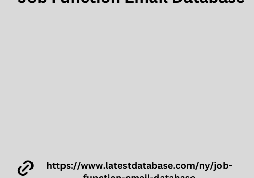 Job Function Email Database